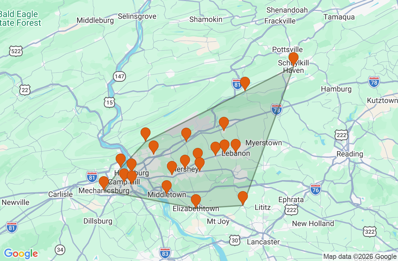 Hershey Taxidermy service area across Dauphin, Lebanon, Cumberland, Schuylkill and northern Lancaster County