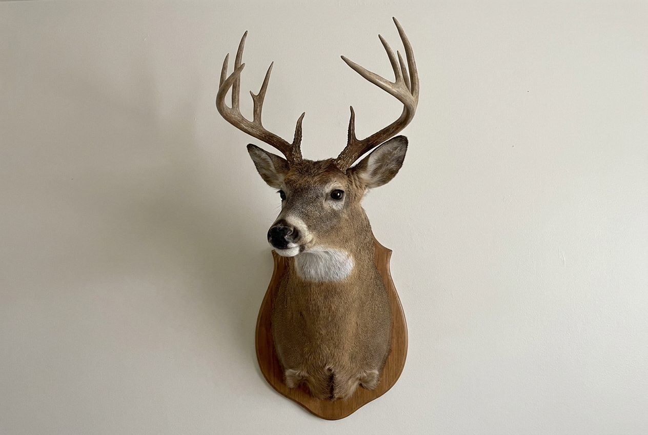 Whitetail shoulder mount, upright pose